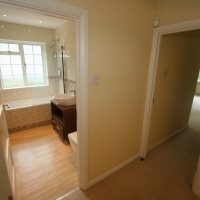 Family bathroom and master bedroom